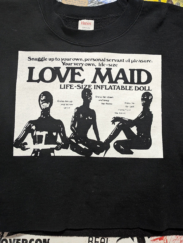 FOMO Collection - Love Maid Raw Cut Crop Top Crewneck - M - 12426
