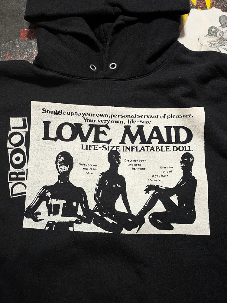 FOMO Collection - Love Maid Raw Cut Crop Top Hoodie - XL - 12427
