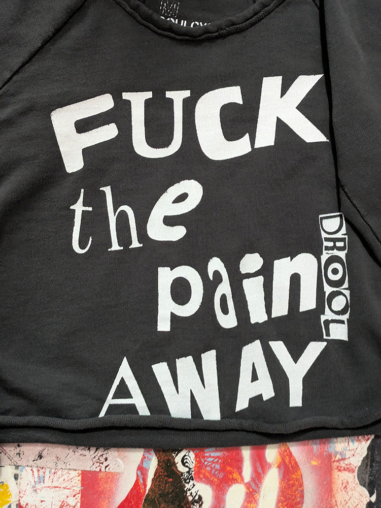FOMO Collection - "Soul Cycle" FTPA Raw Cut Crop Top Crewneck - M - 12523