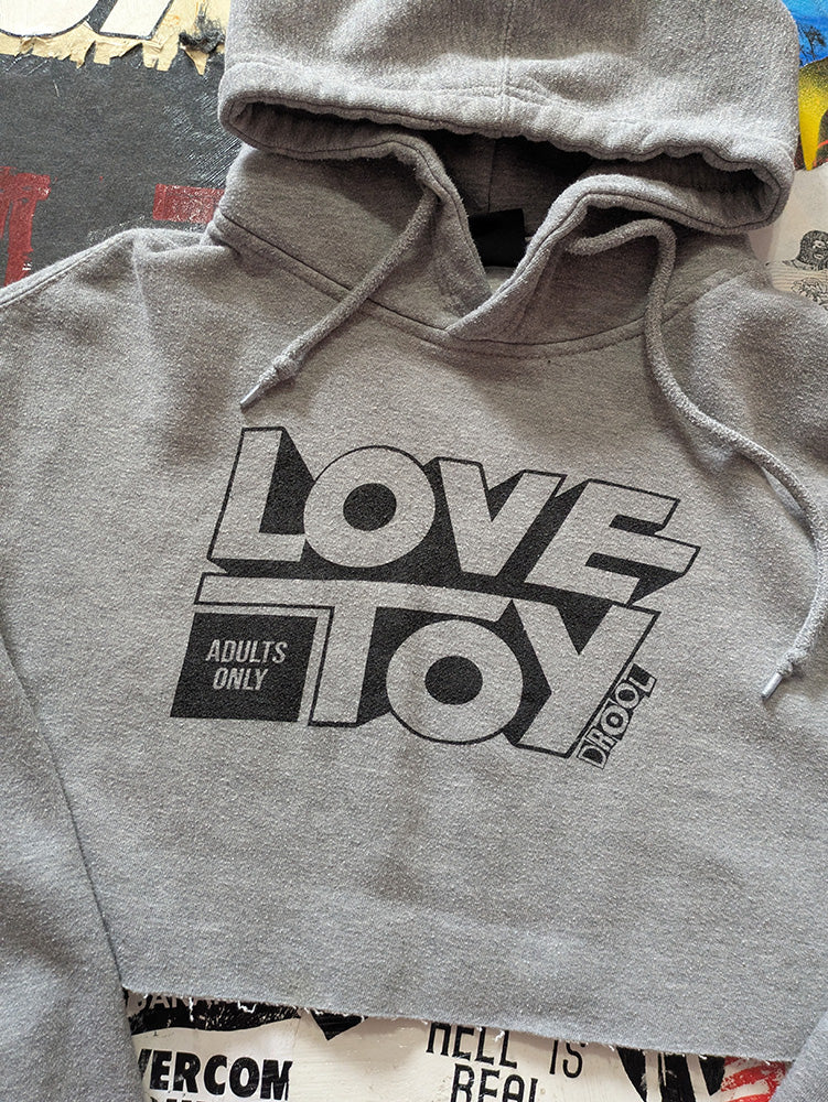 FOMO Collection - Love Toy Raw Cut Crop Top Hoodie - S - 12911