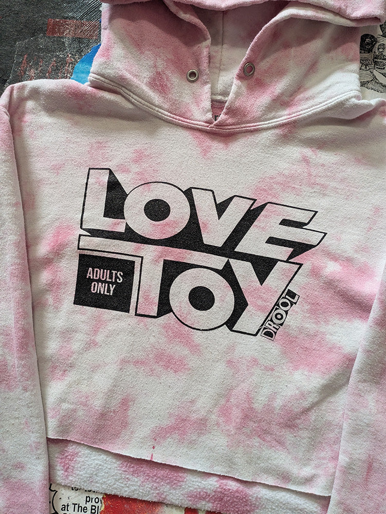 FOMO Collection - Love Toy Raw Cut Crop Top Hoodie - S - 12913