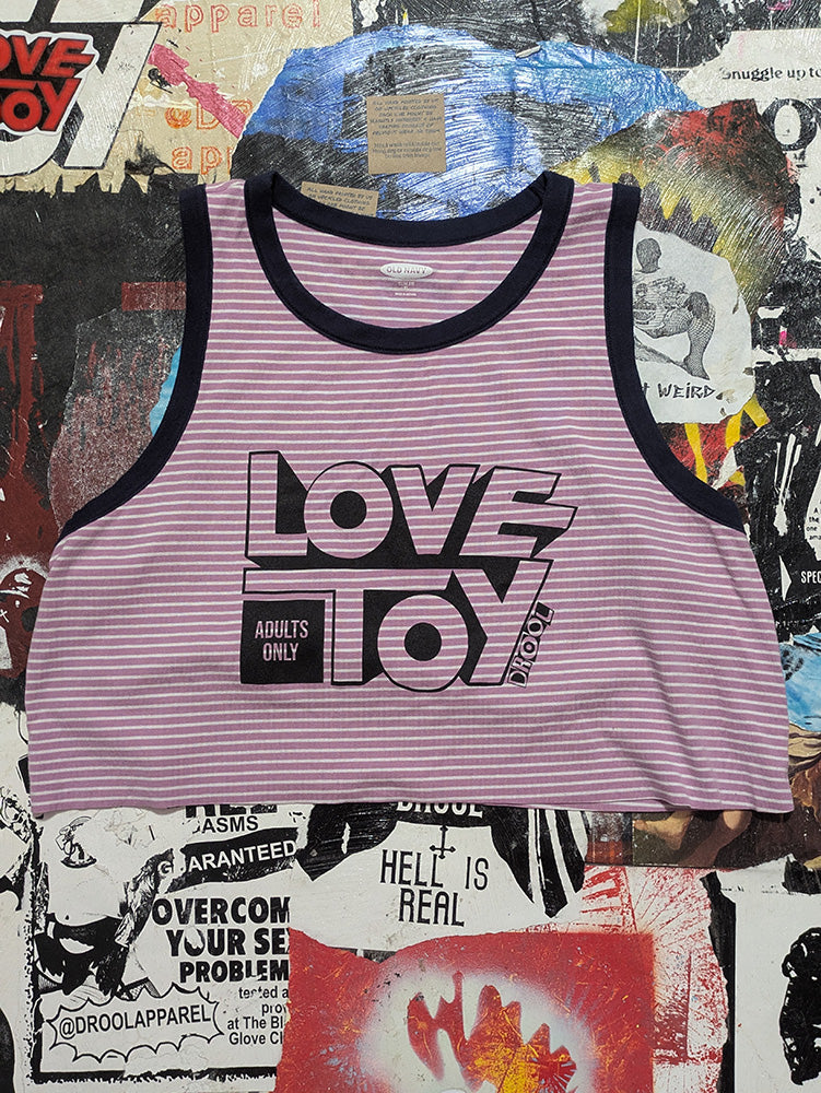 FOMO Collection - Love Toy Raw Cut Crop Tank Top - XL - 13032