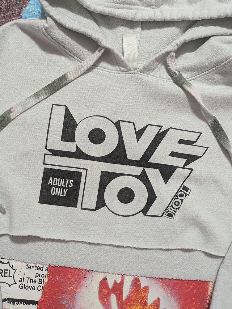 FOMO Collection - Love Toy Raw Cut Crop Top Hoodie - L - 13038