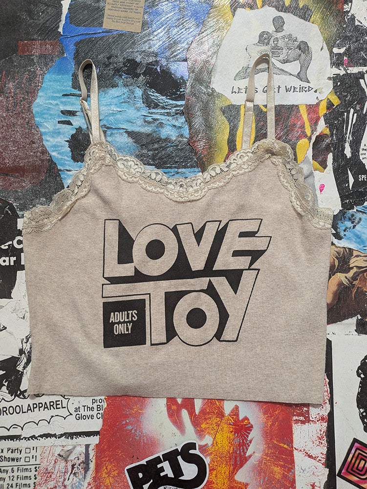 FOMO Collection - Love Toy Raw Cut Crop Top - L - 13117