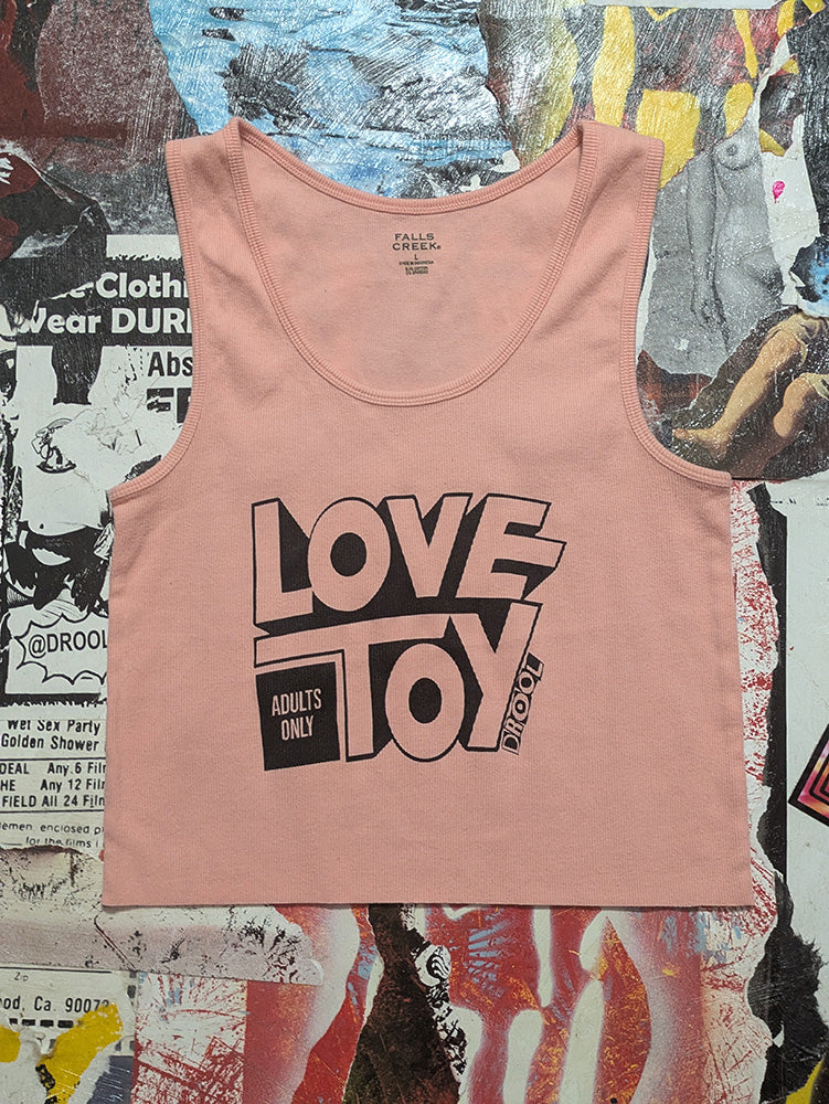 FOMO Collection - Love Toy Raw Cut Crop Top Tank - L - 13227