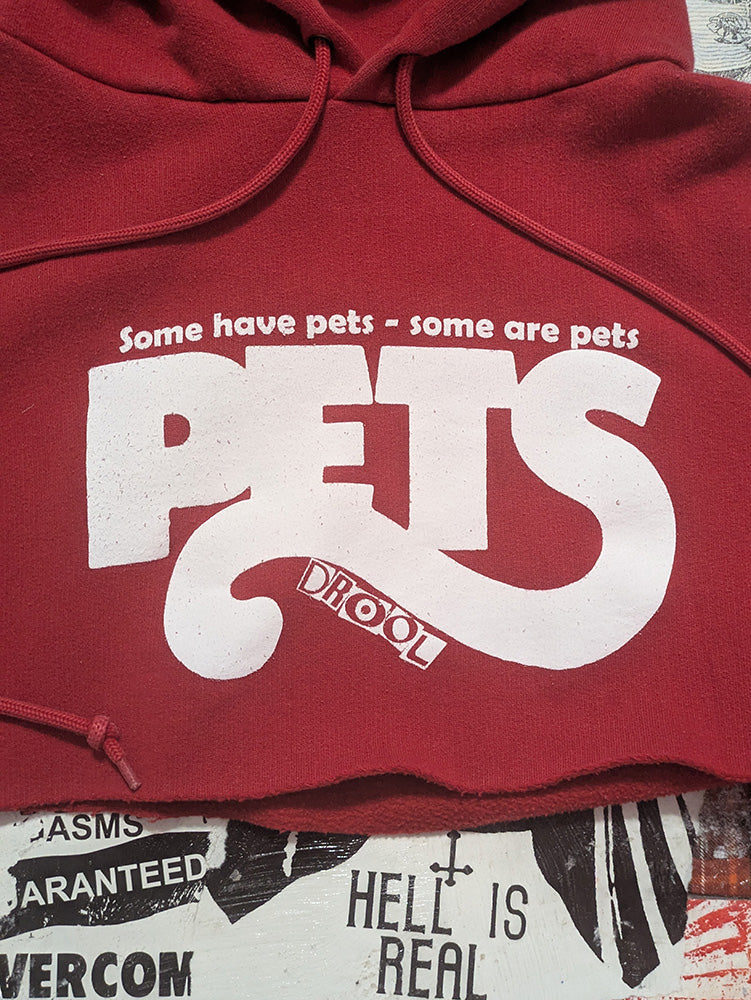 FOMO Collection - Pets Raw Cut Crop Top Hoodie - L - 13533