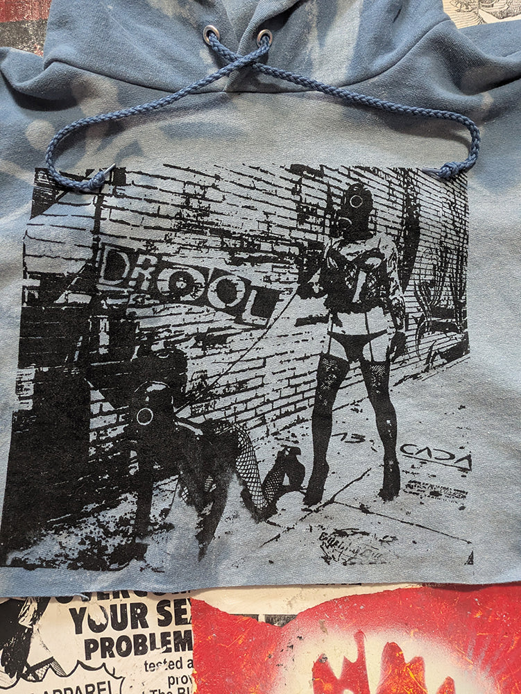 FOMO Collection - Walk Your Dog Raw Cut Crop Top Hoodie - 2XL - 14022