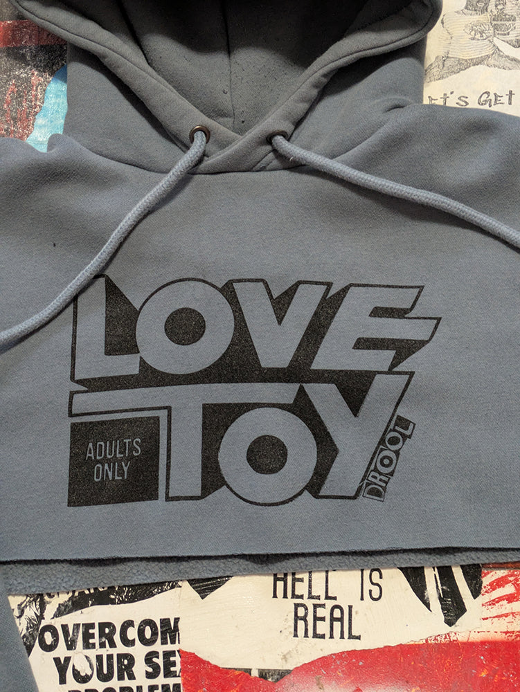 FOMO Collection - Love Toy Raw Cut Crop Top Hoodie - M - 14125