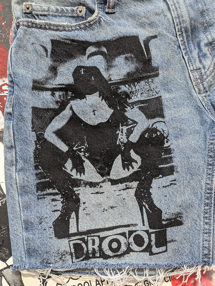 FOMO Collection - Old Navy Rubber Nun in Pittsburgh Raw Cut Denim Jorts - L/XL(Waist = 36")- 14140