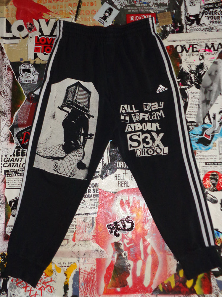 FOMO Collection - A.D.I.D.A.S. Box Head Sweatpants  - M(Waist = 30", Inseam =26", Length = 37") - 14610