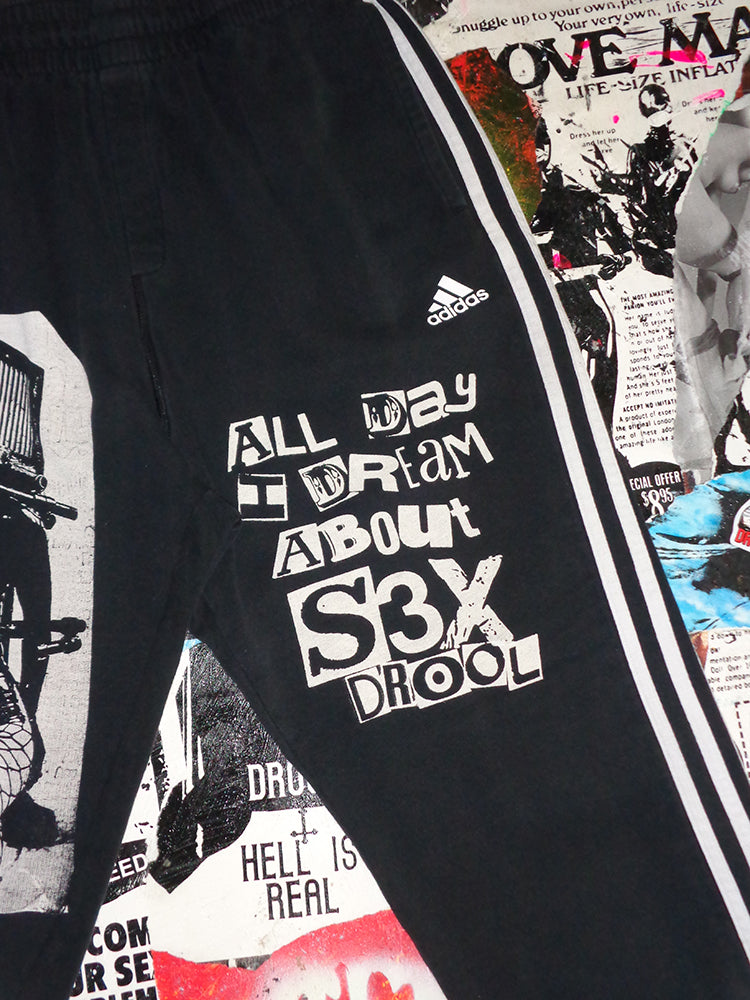 FOMO Collection - A.D.I.D.A.S. Box Head Sweatpants  - M(Waist = 30", Inseam =26", Length = 37") - 14610