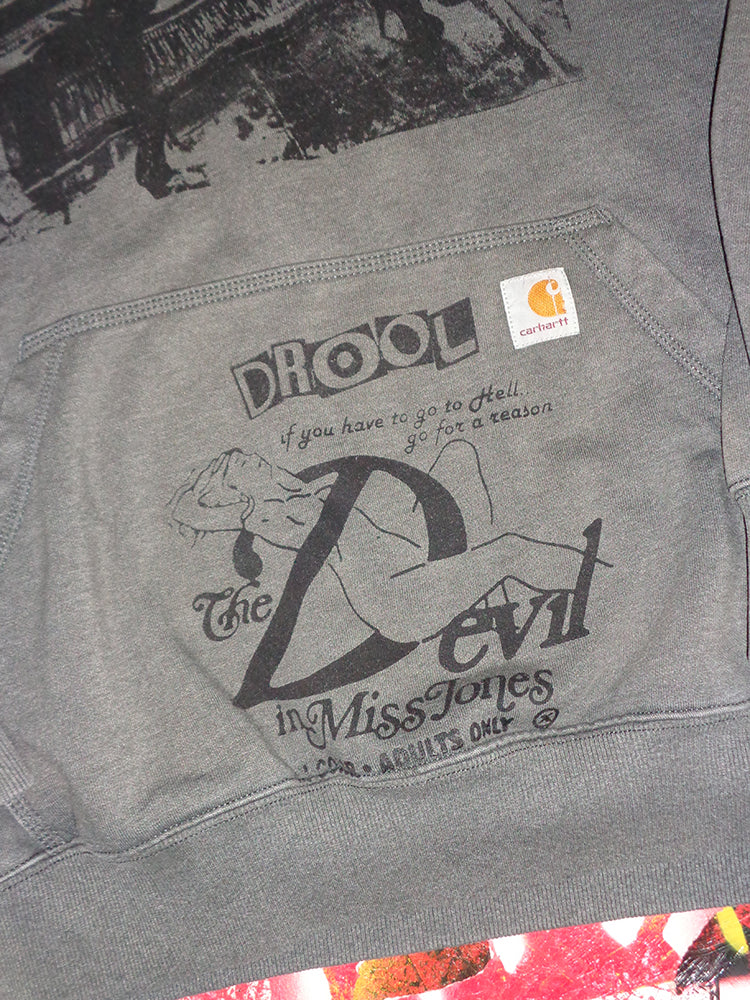 FOMO Collection - Collage Carhartt Piano Nun / Devil In Miss Jones Hoodie  - Large - 14626