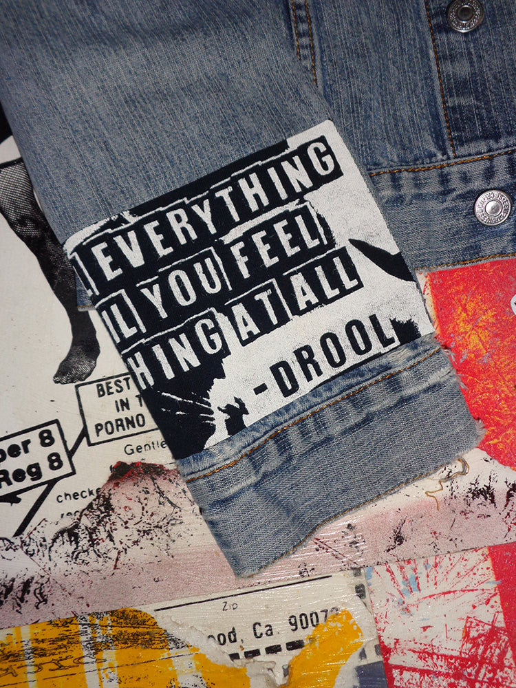 FOMO Collection - DISTRESSED Levi Vintage 1999 Manifesto Denim Jacket  - M - 14633