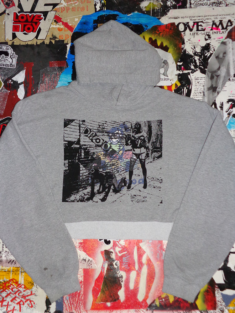FOMO Collection - Life is Good Walk Your Dog Raw Cut Crop Top Hoodie  - XL - 14724