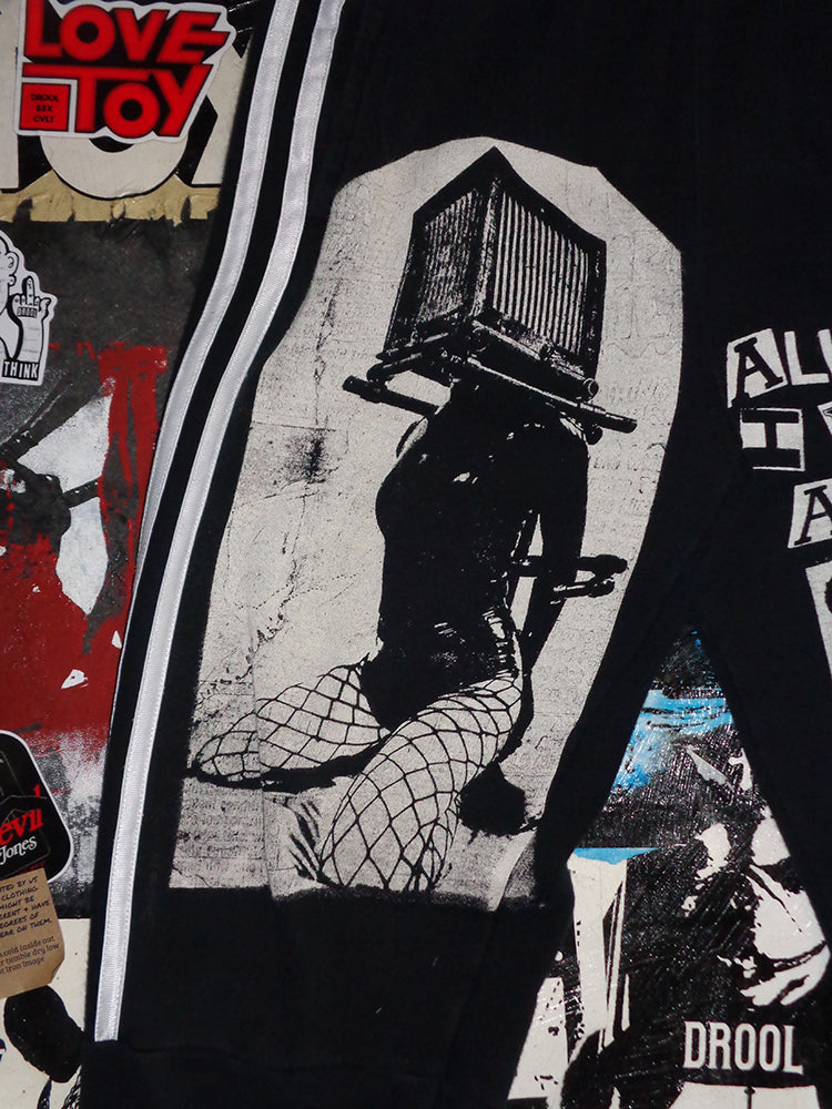 FOMO Collection - A.D.I.D.A.S. Box Head Joggers  - S (Waist = 26", Inseam = 29", Length = 38")- 14725