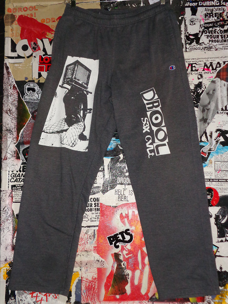 FOMO Collection - Champion Box Head Sweatpants  - XL (Waist = 34", Inseam = 32", Length = 43")- 14728