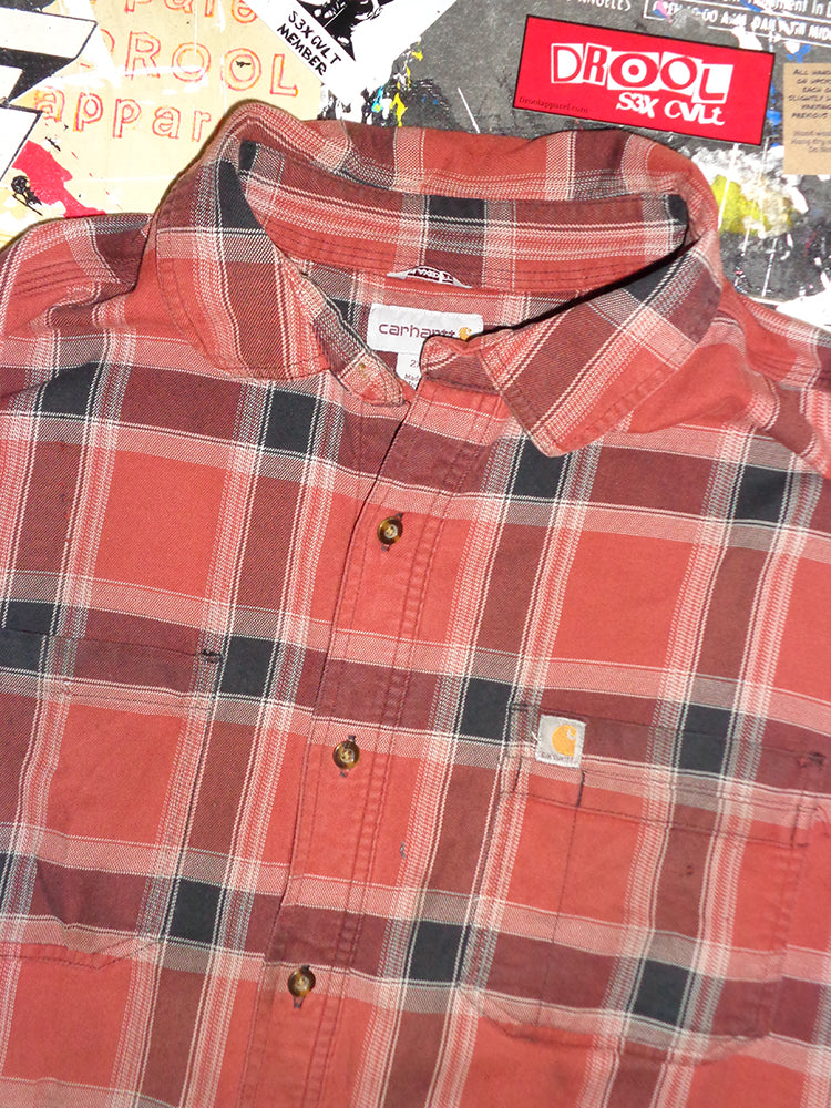 FOMO Collection - DISTRESSED Carhartt Collage FTPA / Manifesto Quilted Lined Flannel(with pockets)  - 2XL - 14736