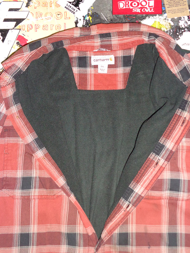 FOMO Collection - DISTRESSED Carhartt Collage FTPA / Manifesto Quilted Lined Flannel(with pockets)  - 2XL - 14736