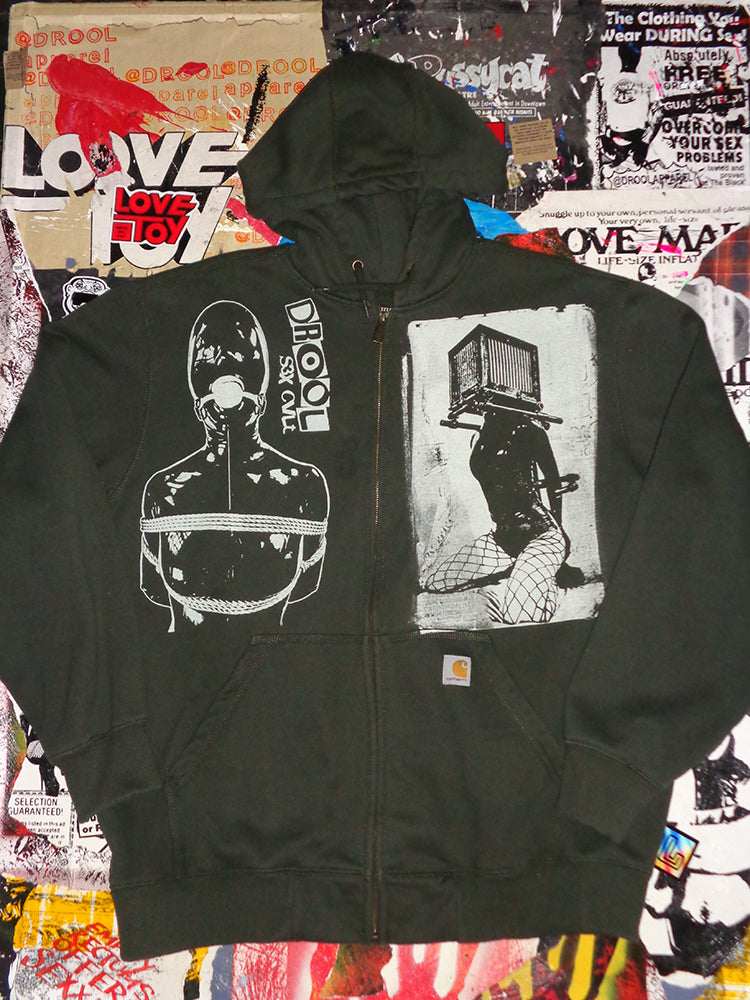FOMO Collection - Collage Carhartt Manifesto / Box Head Zip-Up Hoodie  - 2XL - 14824