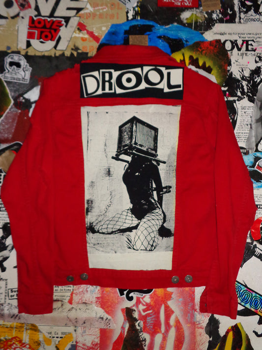 FOMO Collection - DISTRESSED Box Head Denim Jacket  - M - 14825