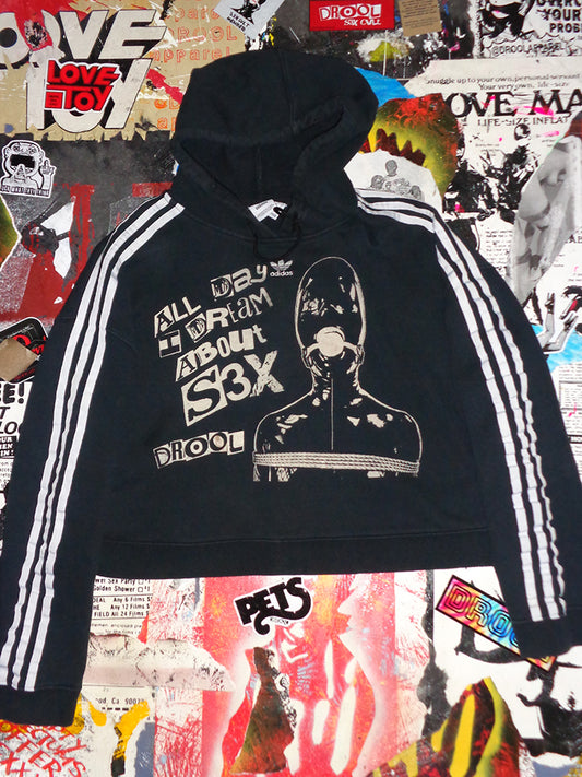 FOMO Collection - A.D.I.D.A.S. Collage Manifesto Crop Top Hoodie - L - 14927