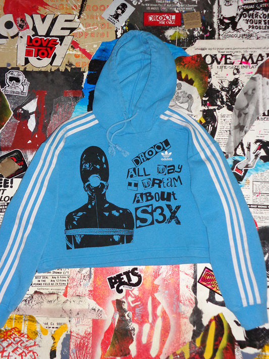 FOMO Collection - A.D.I.D.A.S. Collage Manifesto Crop Top Hoodie - S - 14928