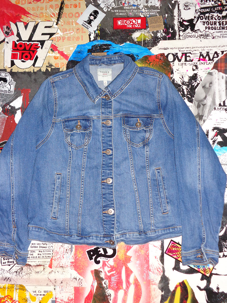 FOMO Collection - Torrid Manifesto Denim Jacket - L - 14933