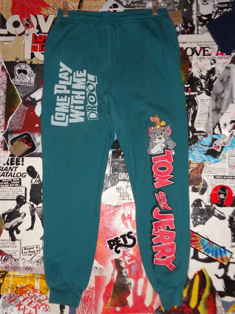 FOMO Collection - Tom & Jerry Come Play With Me Joggers  - M(Waist = 31", Inseam = 29", Length = 39") - 15011