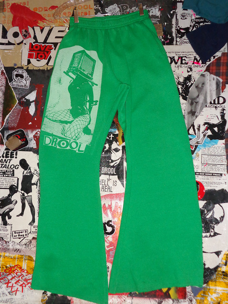 FOMO Collection - Pretty Little Thing Box Head Sweatpants(flared)  - S(Waist = 26", Inseam = 31", Length = 41") - 15012