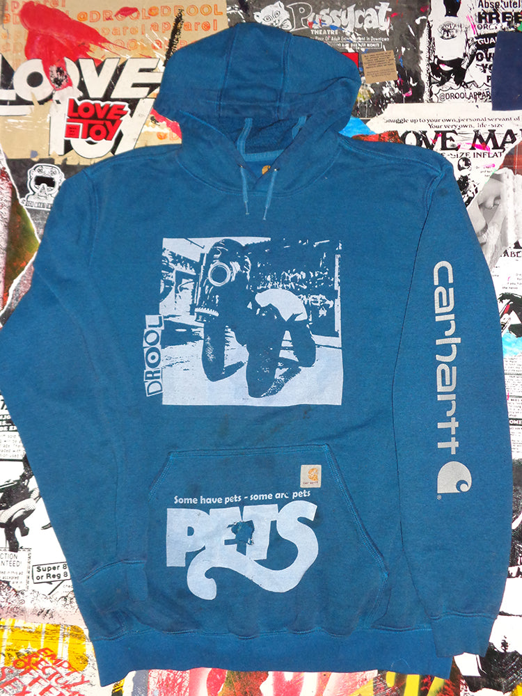 FOMO Collection - DISTRESSED Carhartt Collage Rubber Pup / Pets Hoodie - XL(tall) - 15024