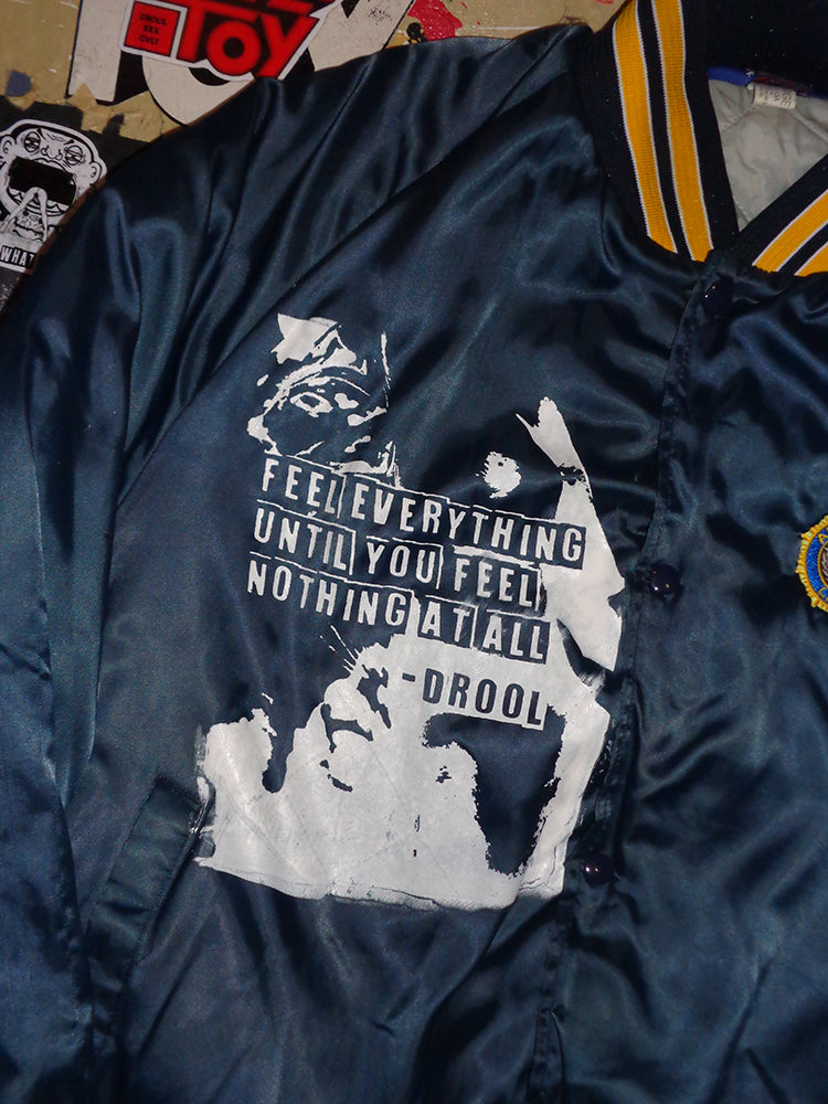 FOMO Collection - Vintage 1980s Made in USA American Legion Collage Origin Story / Feel Everything Jacket - XL - 15032