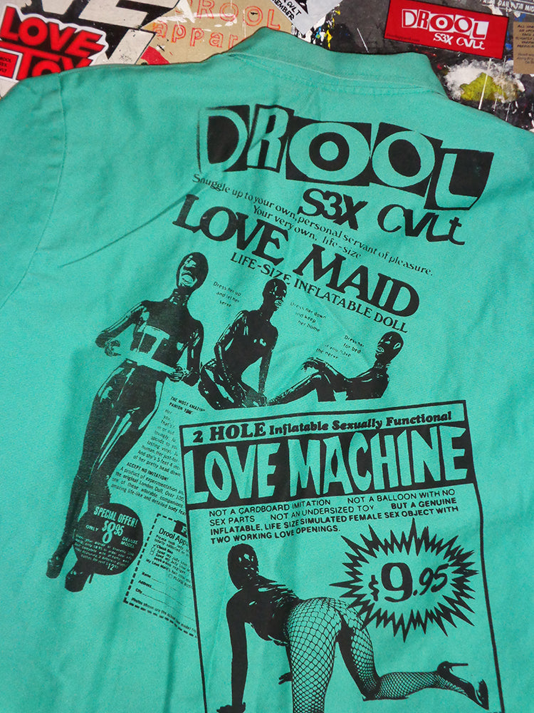 FOMO Collection - FOMO Collection - Collage Vintage Made in USA Box Head / Vice Girls / Love Maid / Love Machine / Manifesto Fire Resistant Welding Work Wear Jacket - 2XL - 15034