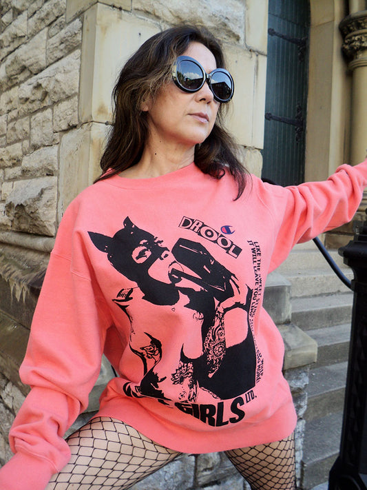 FOMO Collection Champion(reverse weave) Collage Vice Girls Crewneck  - L - 10139