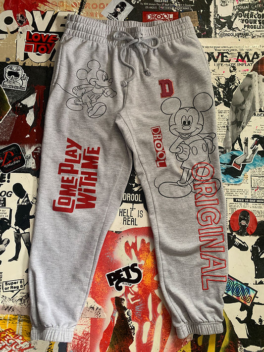 FOMO Collection  Mickey Mouse Come Play With Me Joggers(Waist 32" - Inseam 26.5" - Length 36")  - L - 10010