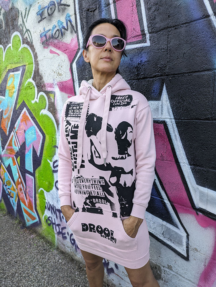 FOMO Collection Collage Hoodie Dress - XS - 8577