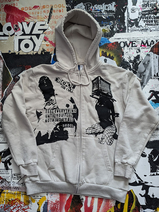 FOMO Collection - Collage Feed Everything/Box Head Zip Up Hoodie - M - 546