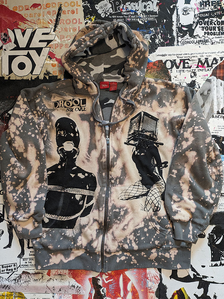 FOMO Collection - Collage Box Head/Manifesto Zip Up Hoodie - Medium - 5716