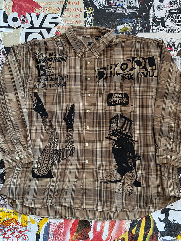 FOMO Collection - Collage IZOD Box Head/Legs Button Up Shirt - 3XL - 6717