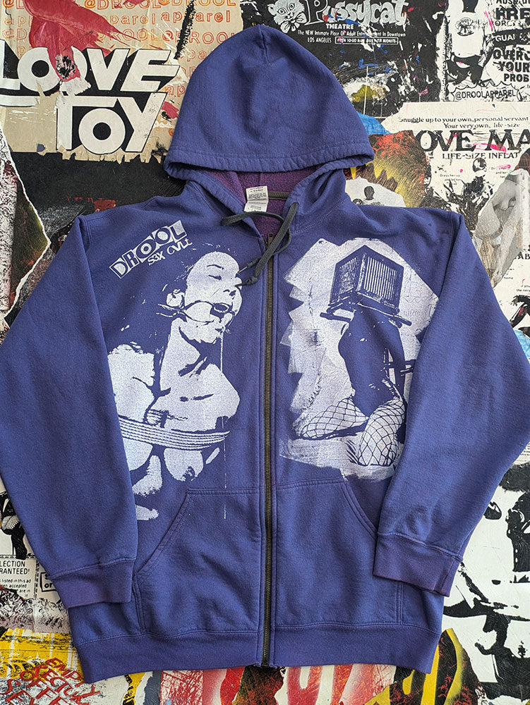 FOMO Collection - Collage Origin Story/Box Head Zip Up Hoodie - Large - 698