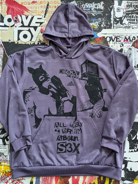 FOMO Collection - Collage A.D.I.D.A.S. Box Head / Vice Girls Hoodie -  2XL - 7328