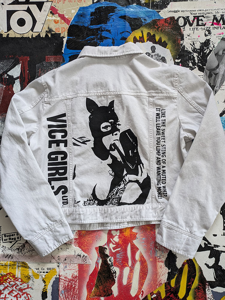 FOMO Collection - Collage Vice Girls Denim Jacket -  2XL - 7330