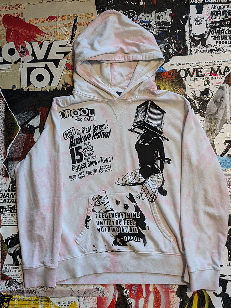 FOMO Collection - DISTRESSED Collage Box Head Hoodie - Large - 7625