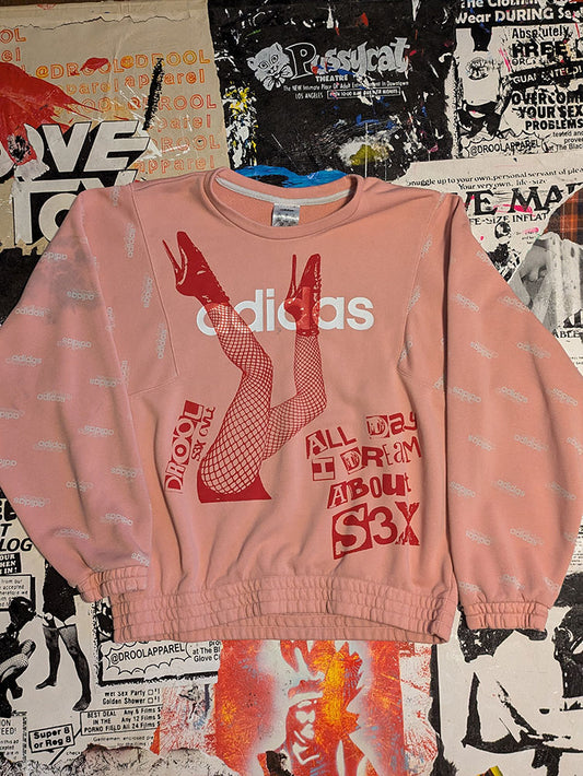 FOMO Collection - DISTRESSED Collage A.D.I.D.A.S. Legs Crewneck - S - 7912