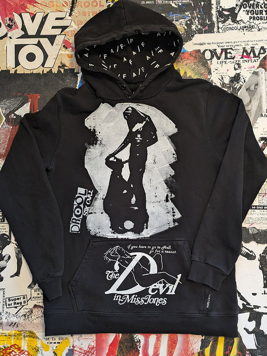 FOMO Collection - DISTRESSED Collage Sunday Service / Devil In Miss Jones Hoodie - M - 8029