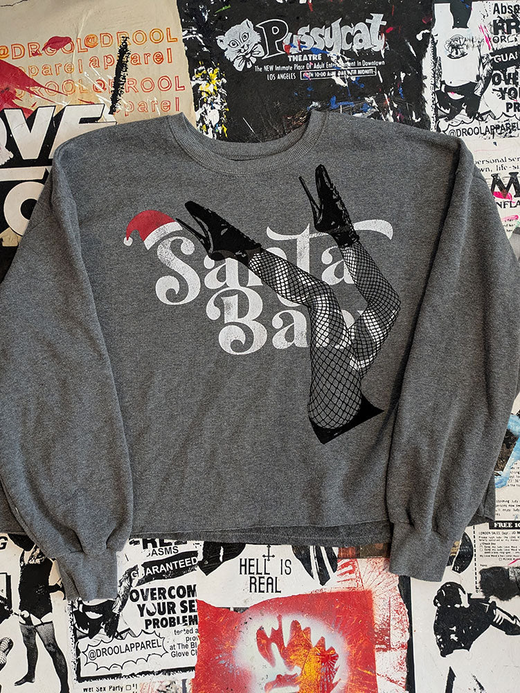 FOMO Collection - S3XMAS Santa Baby Legs Raw Cut Crop Top  - Large - 8114