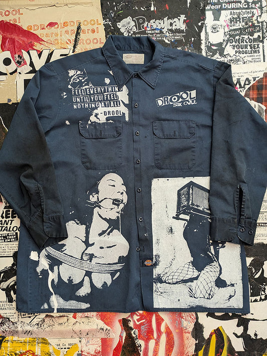 FOMO Collection - DISTRESSED Collage Dickies Origin Story / Box Head Work Wear -2XL - 8219