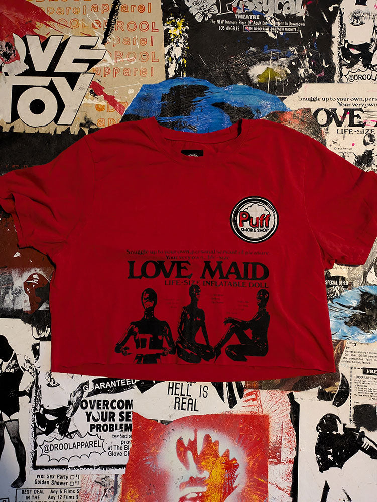 FOMO Collection - Love Maid Raw Cut Crop Top - L - 856