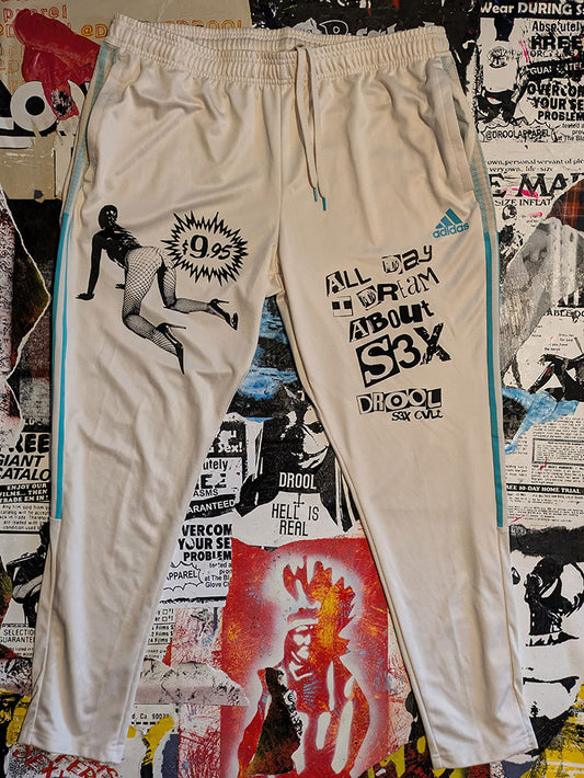 FOMO Collection - Collage A.D.I.D.A.S. Love Machine Athletic Pants(38" waist 41" length) - 2XL - 8520