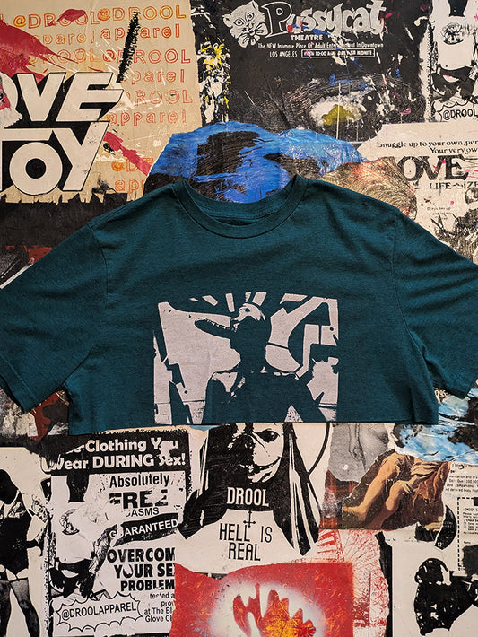 Graffiti Doll Raw Cut Crop Top - M - 8617