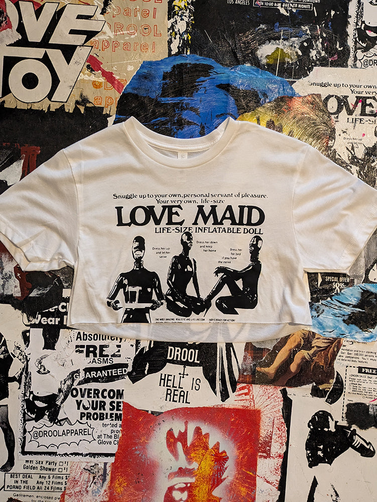 Love Maid Raw Cut Crop Top - XS - 8648